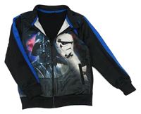 Černá propínací sportovní mikina se Star Wars a pruhem George 