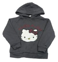 Tmavosivá mikina s Kitty a kapucňou PRIMARK