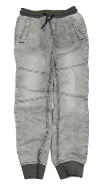 Sivé plesňové cuff teplákové rifle s úpletovým pasom Chapter young