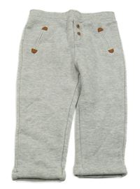 Šedé melírované pletené tepláky OBaïBi