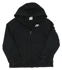 Černá propínací mikina s logem a kapucí Nike