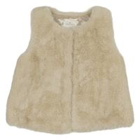 Smotanová kožušinová zateplená vesta Matalan