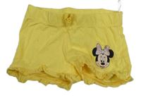 Žluté kraťasy s Minnie a volánky C&A