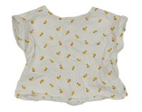 Bílé melírované tričko s ovocem OBaïBi