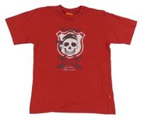Červené tričko s erbem s lebkou CFL