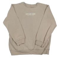 Béžová oversize mikina s nápismi Matalan