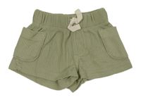 Světlekhaki cargo žebrované kraťasy carter's