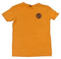 Oranžové tričko s nápismi George
