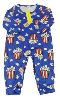 Modrý overal s popcornem Shein