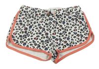 Biele teplákové kraťasy s leopardím vzorom M&S