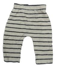 Béžovo-čierne pruhované tepláky George