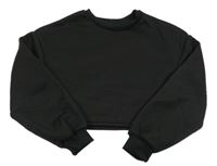 Čierna crop mikina Shein