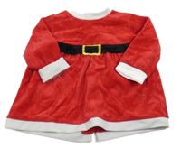 Červené sametové šaty - paní Santová H&M