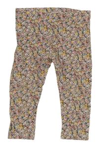 Hnědé květované legíny Next