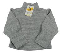 Nové - Sivá melírovaná mikina s rolákom