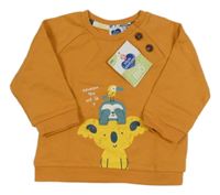 Nové - Medová mikina so zvířaty