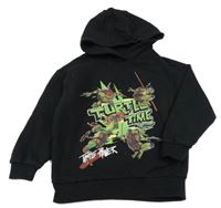 Čierna mikina s Želvami Ninja a kapucňou