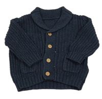 Tmavomodrý prepínaci sveter s golierom Matalan