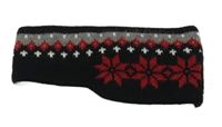 Černá vzorovaná čelenka