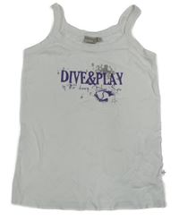 Biely top s nápisom Blue Seven