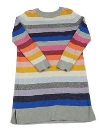 Barevné pruhované třpytivé svetrové šaty GAP
