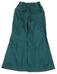 Tmavozelené šušťákové nepromokavé funkčné nohavice Crane