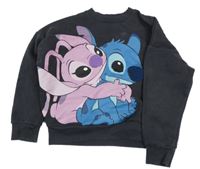 Černá mikina se Stitchem a Angel Disney