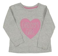 Sivá melírovaná mikina so srdcem s nápisom Yd.