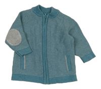 Modrozeleno-biely pruhovaný prepínaci sveter M&Co.