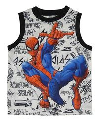 Biele športové tielko so Spidermanem