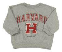 Sivá melírovaná mikina s nápisem - Harvard H&M