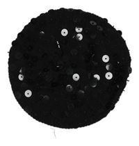 Černý pletený baret s flitry 