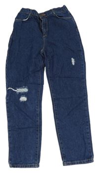 Tmavomodré rifle s prošoupáním 