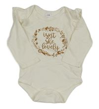 Smetanové body s nápisem a volánky 