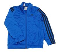 Modrá sportovní funkční propínací mikina s logem Adidas