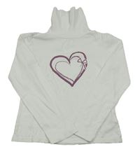 Bílý rolák se srdcem Vertbaudet