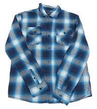 Tmavomodro-šedá kostkovaná košile Charles Vögele