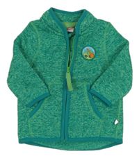 Zelená melírovaná pletená prepínaci thermo mikina Liegelind