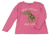 Ružové tričko so psem Dopodopo