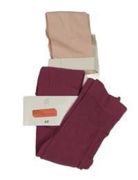 Nové - 2x punčocháče - světlerůžové + růžové H&M