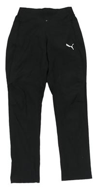 Čierne šušťákové nohavice s logom Puma