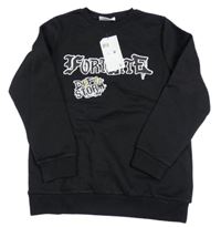 Černá mikina s nápisy - Fortnite Primark