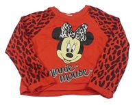Červená mikina s Minnie a leopardím vzorom Disney