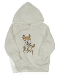 Biela mikina s Bambim a kapucňou