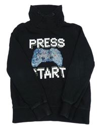 Čierna mikina s ovladačem a golierikom zn. H&M