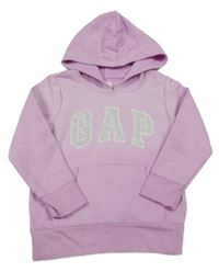 Lila mikina s logom a kapucňou GAP