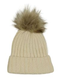 Smetanová mikina s bambulí H&M