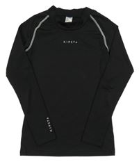 Čierne funkčné tričko Kipsta