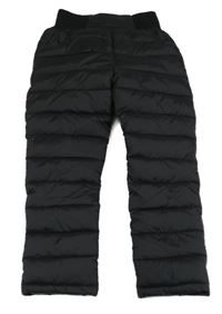 Černé šusťákové prošívané oteplovačky 