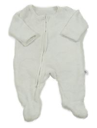 Bílý plyšový overal s mraky George